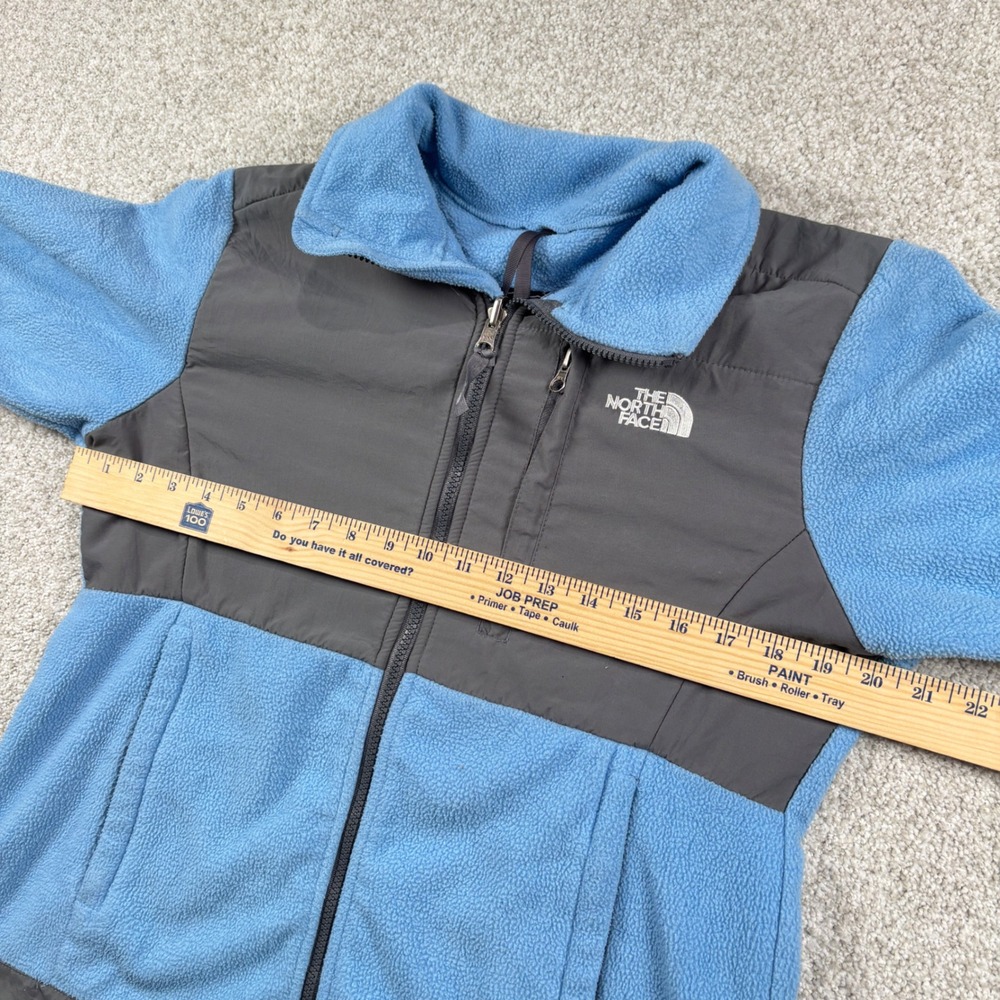 The North Face Denali Fleece Jacket Womens L Blue Gray Full Zip Colorblock - Picture 3 of 7
